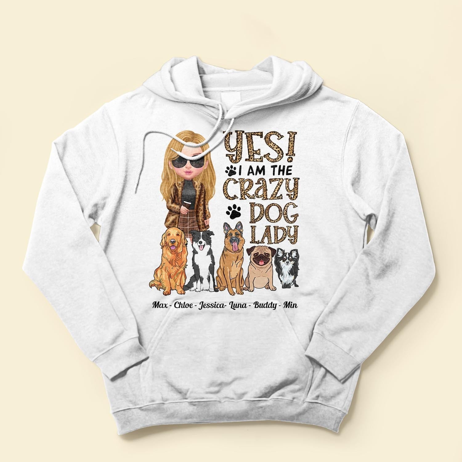 Crazy dog deals lady sweatshirt