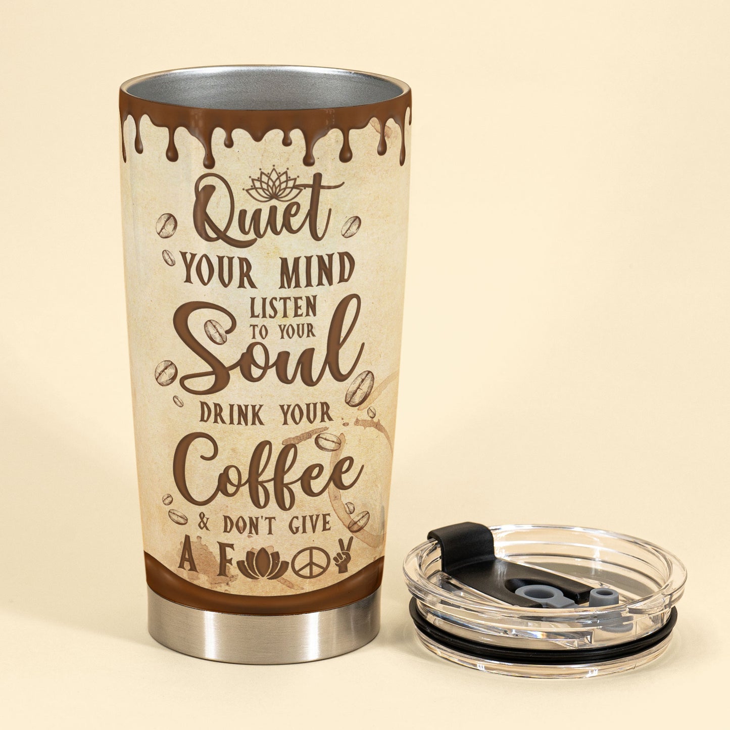 Yoga And Drink Coffee - Personalized Tumbler Cup - Birthday Gift For Yoga And Coffee Lover, Meditation Mom, Caffeine Girl