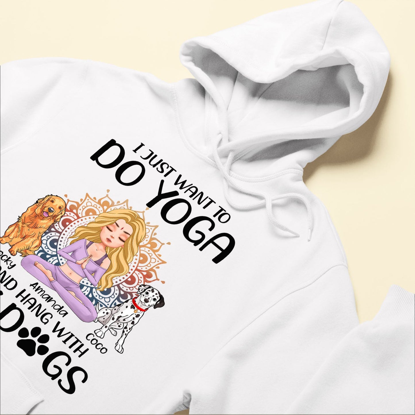 Yoga And Hang With My Dogs Personalized Shirt Gift For Yoga Lover Yoga Girl Illustration