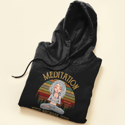 Yoga Because Murder Is Illegal - Personalized Shirt - Birthday Gift For Yoga Lovers