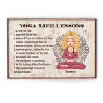 Yoga Life Lessons - Personalized Poster/Wrapped Canvas - Birthday & Christmas Gift For Yoga Lover - Yoga Girls