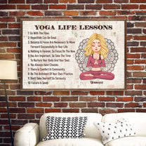 Yoga Life Lessons - Personalized Poster/Wrapped Canvas - Birthday & Christmas Gift For Yoga Lover - Yoga Girls