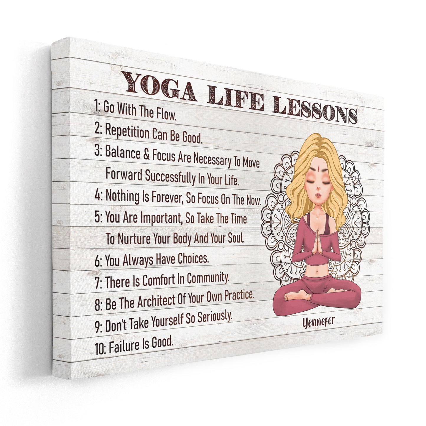 Yoga Life Lessons - Personalized Poster/Canvas - Christmas Gift For Yoga Lovers