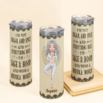 Yoga Peace Love Light - Personalized Skinny Tumbler - Gift For Yoga Lover, Mom, Daughter, Yoga Instructor