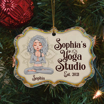 Yoga Studio - Personalized Aluminum Ornament - Christmas Gift For Yoga Lover