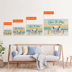 You And Me And The Fur Babies - Personalized Poster/Wrapped Canvas - Birthday, Loving Gift For Husband, Wife, Cat & Dog Lover, Pet Parents, Pet Owners