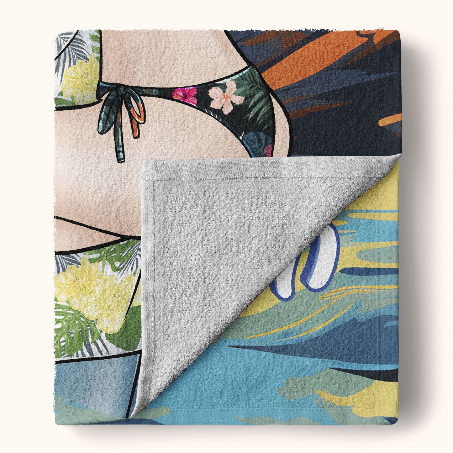 You And Me And The Sea - Personalized Beach Towel