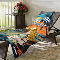 You And Me And The Sea - Personalized Beach Towel