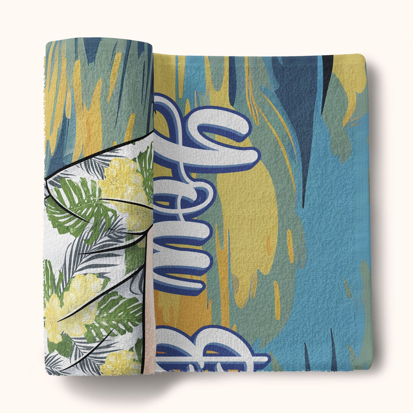 You And Me And The Sea - Personalized Beach Towel