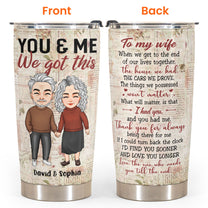 You And Me We Got This - Cartoon Version - Personalized Tumbler Cup