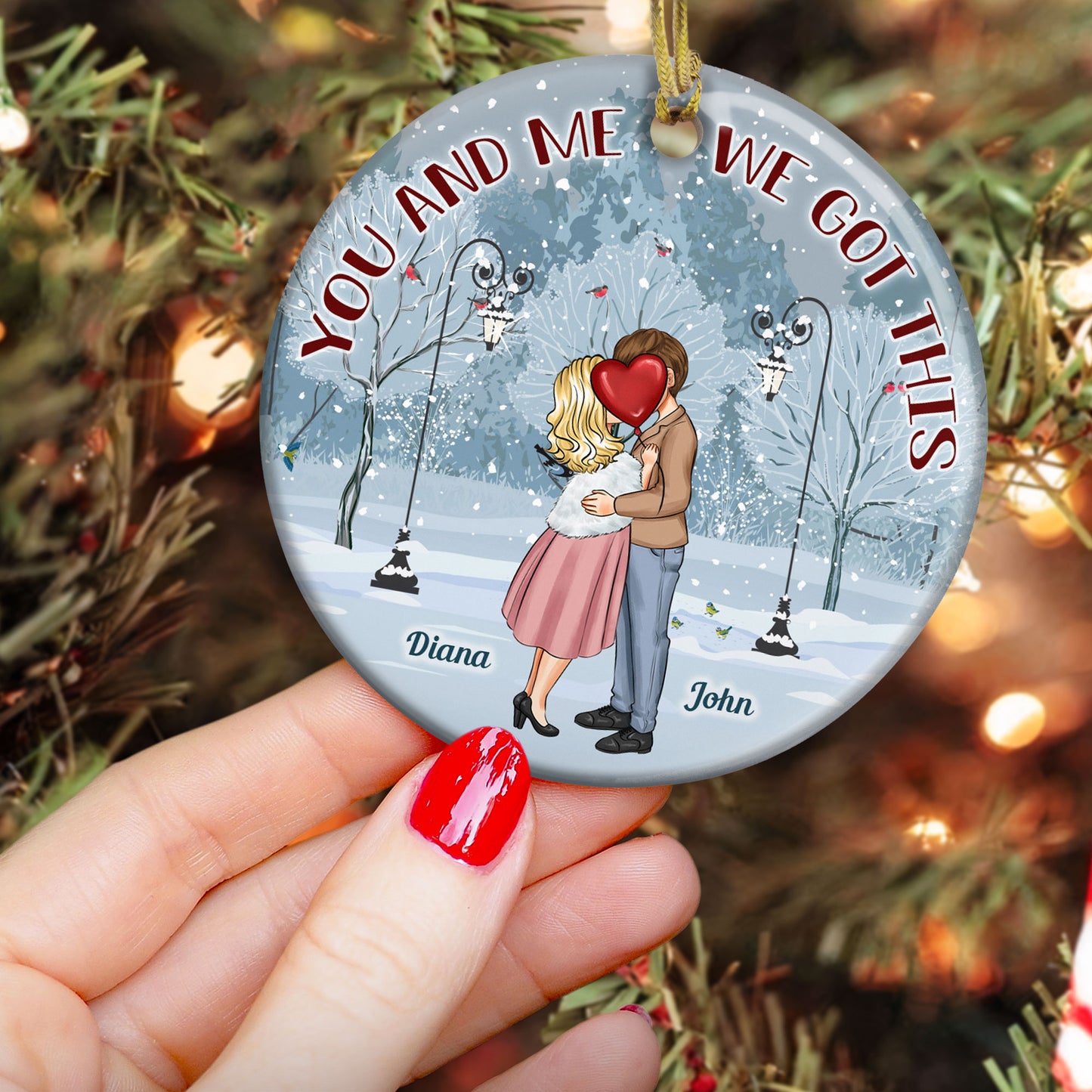 You And Me We Got This - Personalized Ceramic Ornament