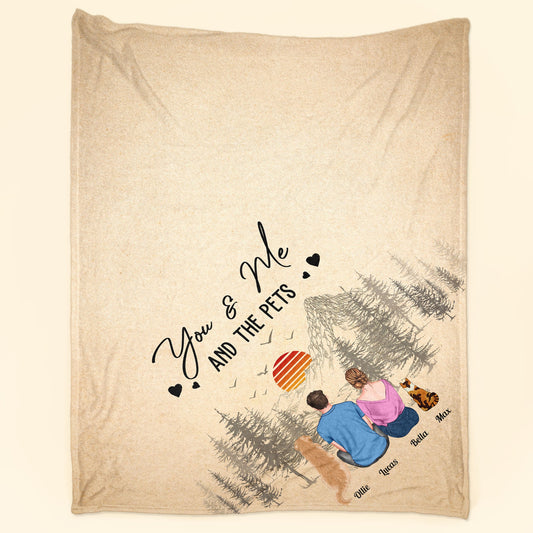 You And Me & Our Fur Babies - Personalized Blanket