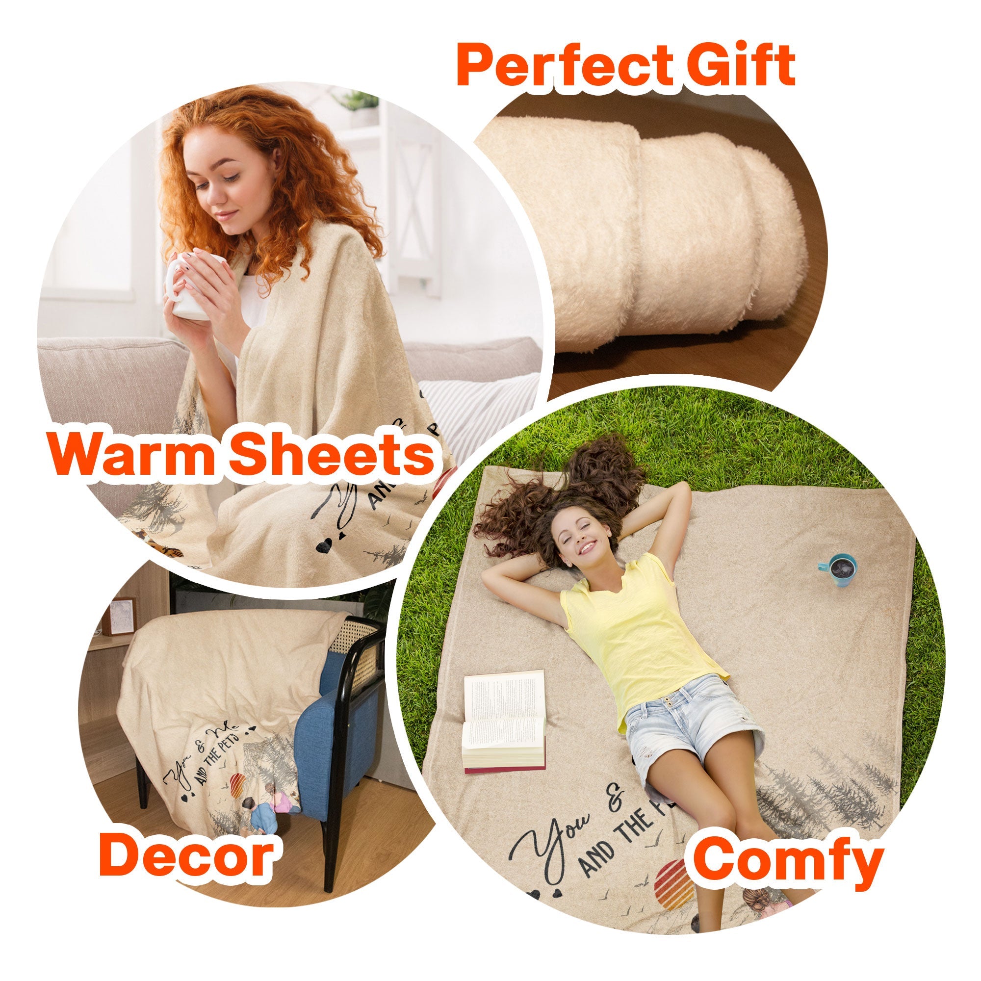 You And Me & Our Fur Babies - Personalized Blanket