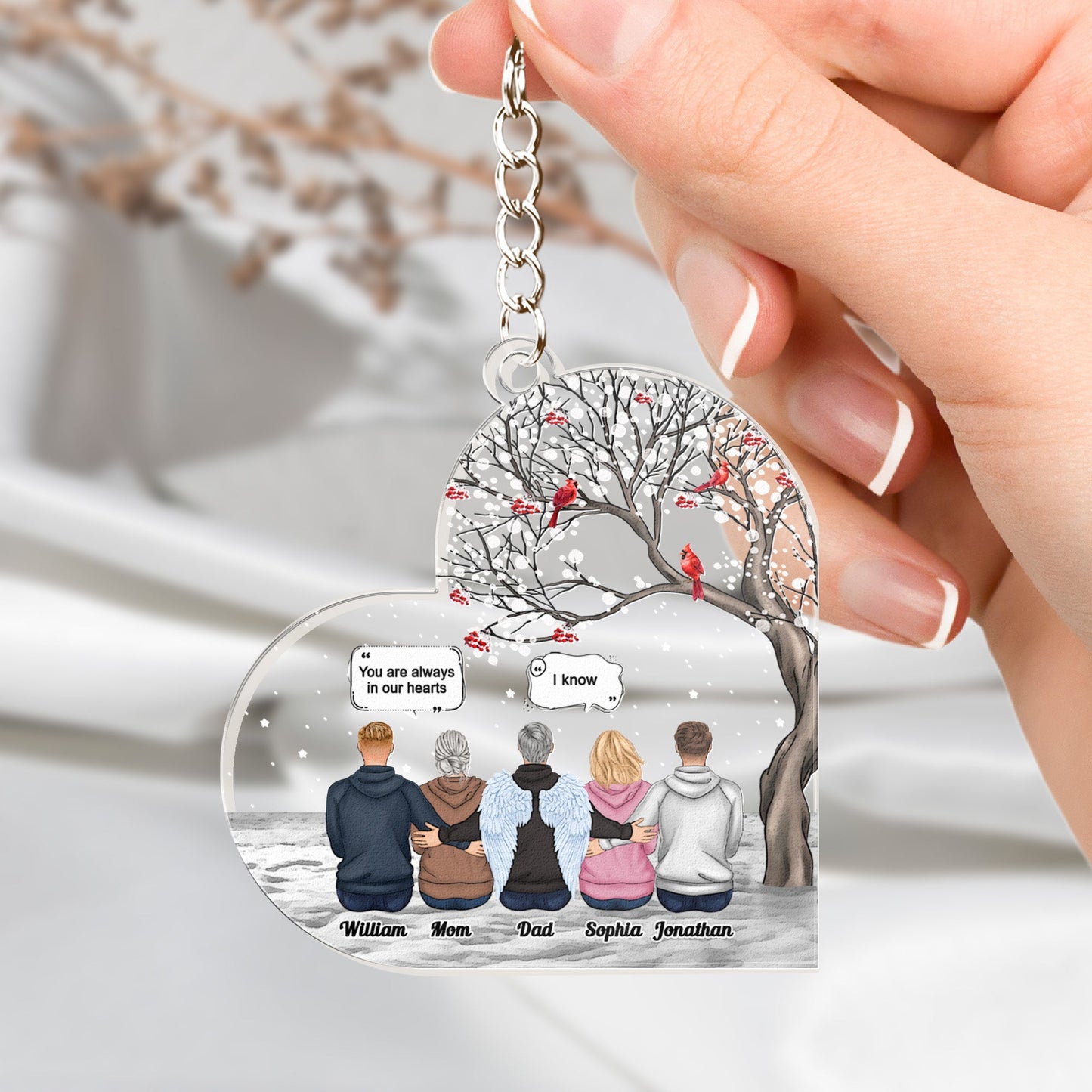 You Are Always In My Heart - Personalized Acrylic Keychain