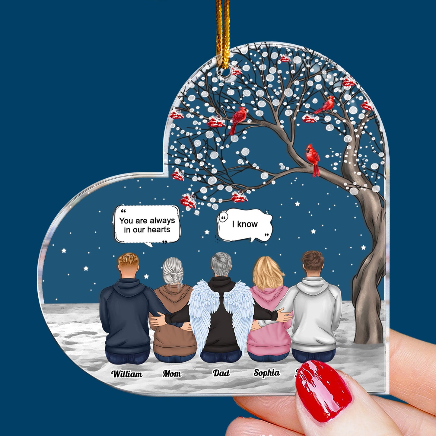 You Are Always In My Heart - Personalized Acrylic Ornament