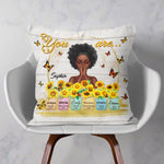 You Are Beautiful Victorious - Personalized Pillow (Insert Included) - Birthday Gifts For Black Women, Sister, Bestie, Daughter