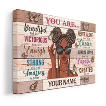 You Are Beautiful Victorious - Personalized Poster/Canvas - Birthday Gift For Black Girl - Black Girl