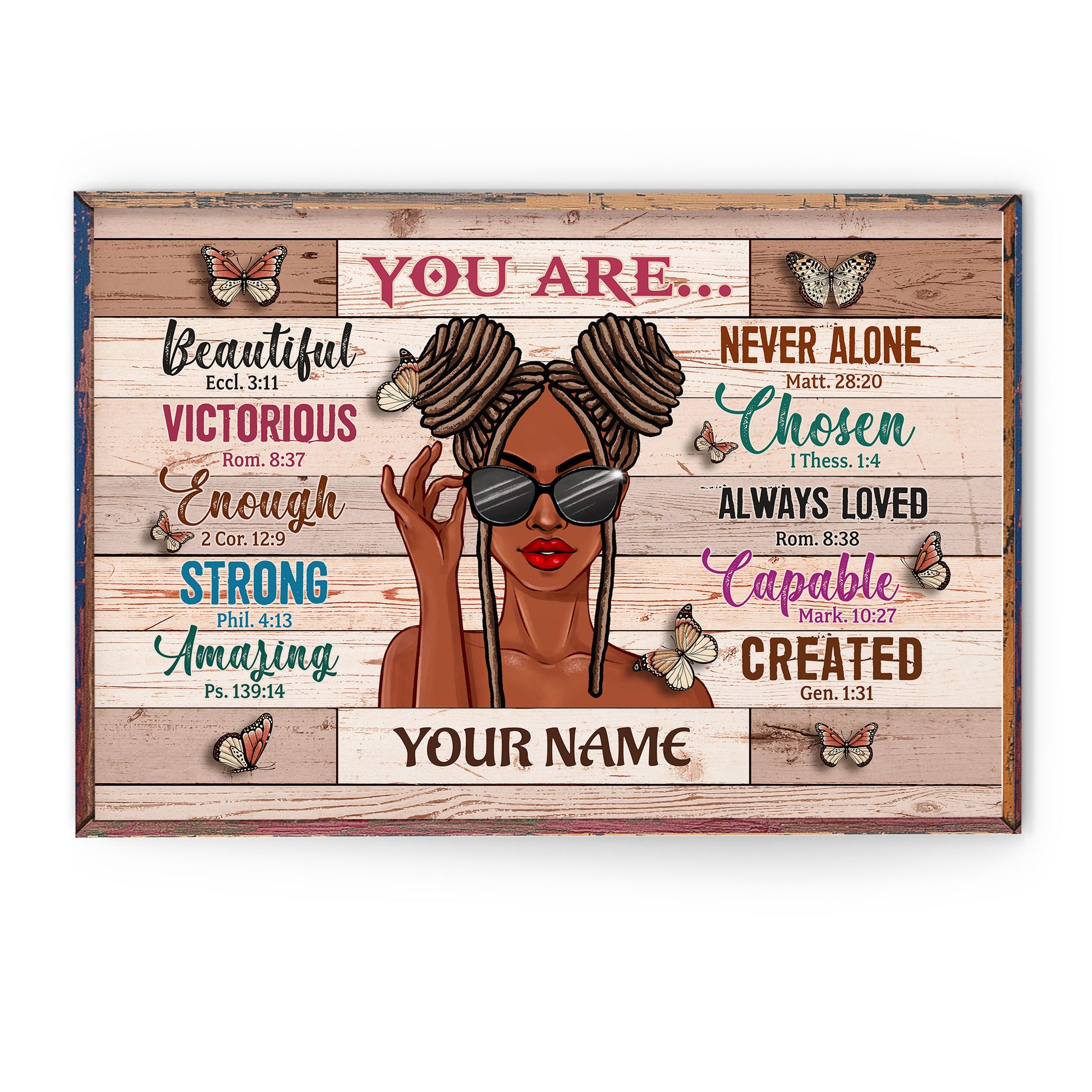 You Are Beautiful Victorious - Personalized Poster/Canvas - Birthday Gift For Black Girl - Black Girl