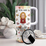 You Are Bible Verse Christian Gift For Women - Personalized 40oz Tumbler With Straw