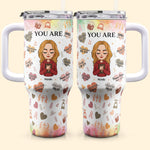 You Are Bible Verse Christian Gift For Women - Personalized 40oz Tumbler With Straw