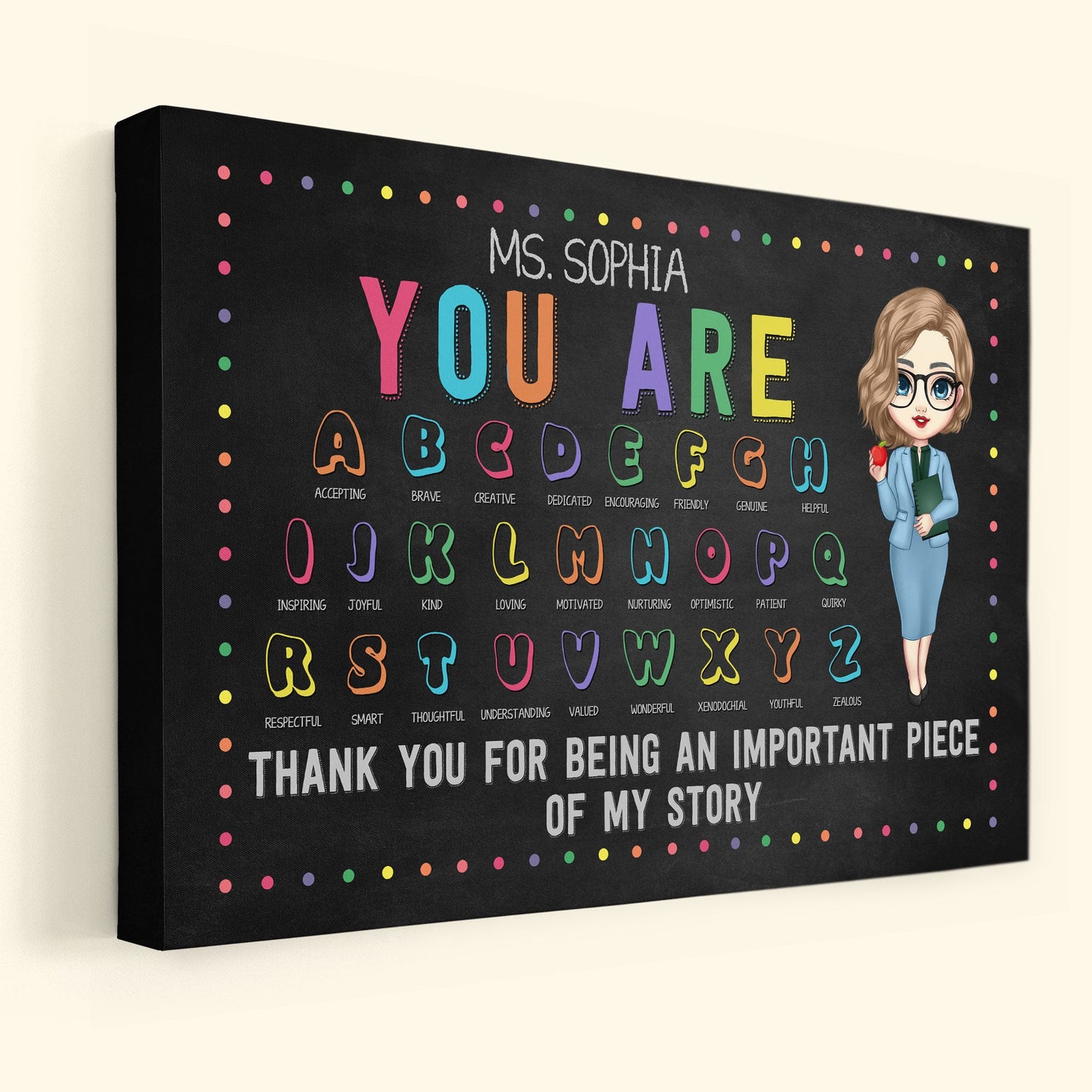 You Are Helpful - Personalized Wrapped Canvas