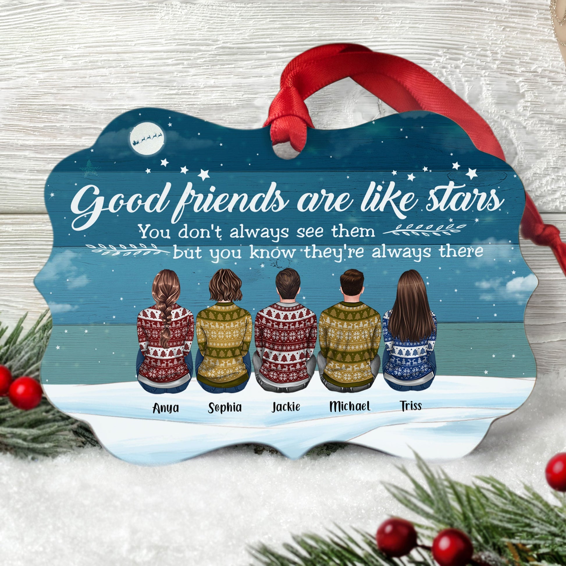 Metal Friendship Gift Good Neighbors Are Like Stars You Don't Always See Them But You Know They're Always There Ball Ornament The Holiday Aisle