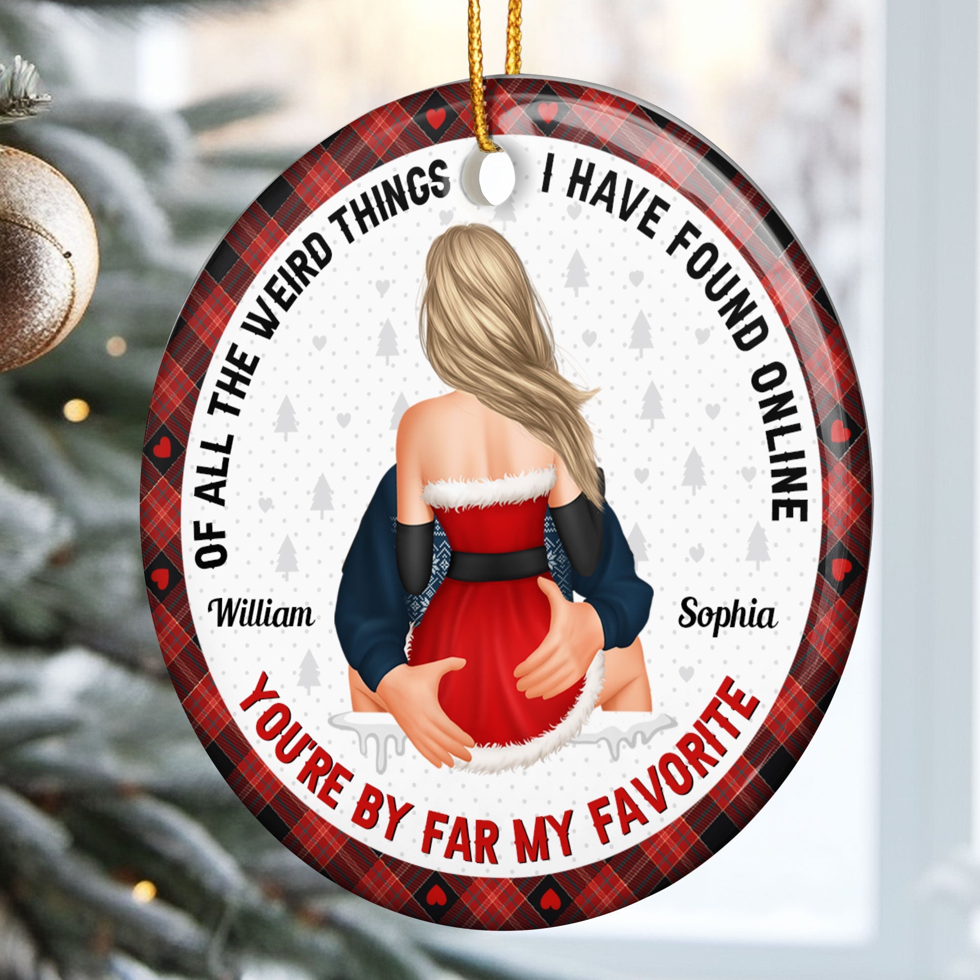 You Are My Favorite By Far Christmas Gift For Couples - Personalized Ceramic Ornament