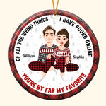 You Are My Favorite By Far Christmas Gift For Couples - Personalized Couple Ornament