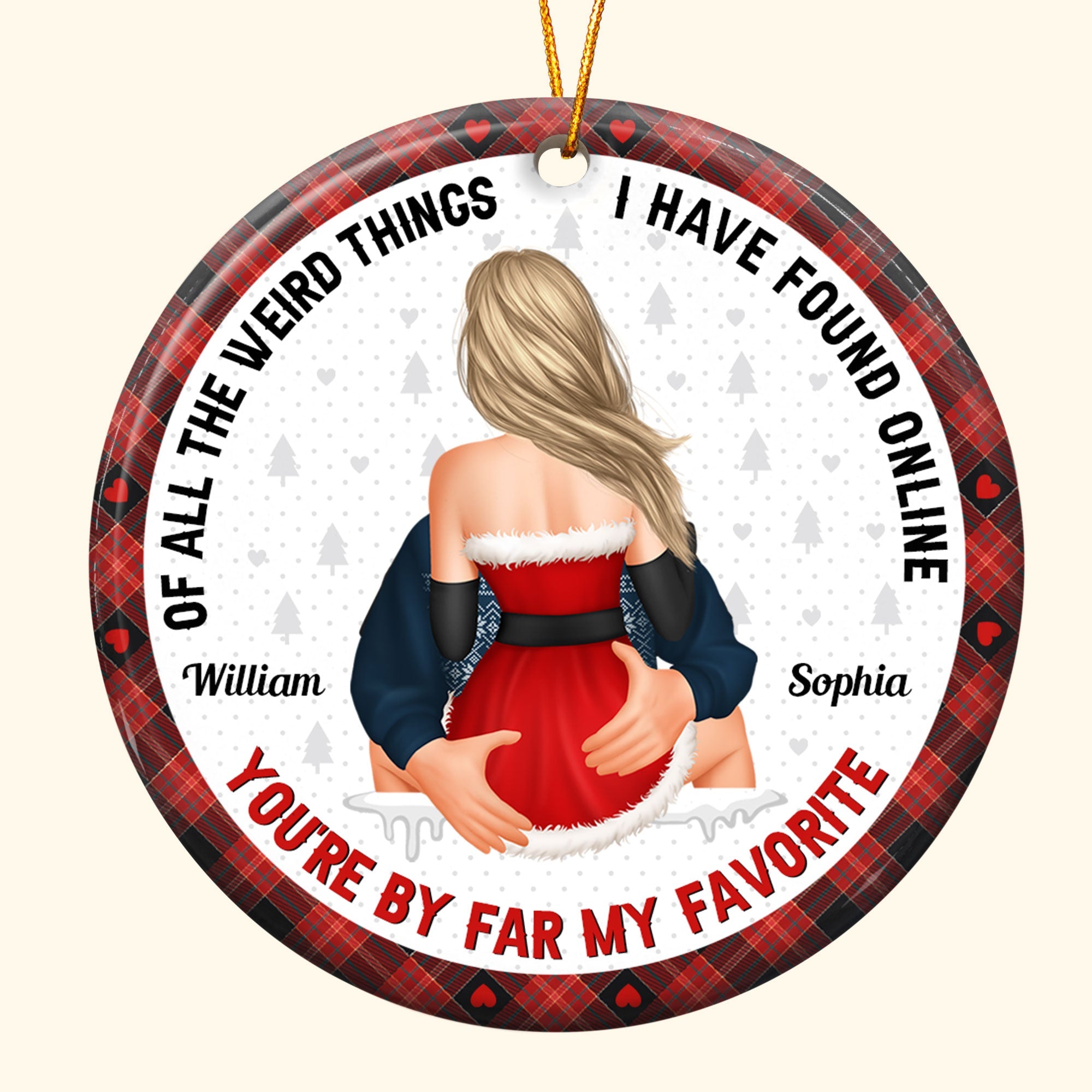 You Are My Favorite By Far Christmas Gift For Couples - Personalized Ceramic Ornament