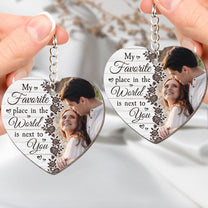 You Are My Favorite - Personalized Wooden Photo Keychain