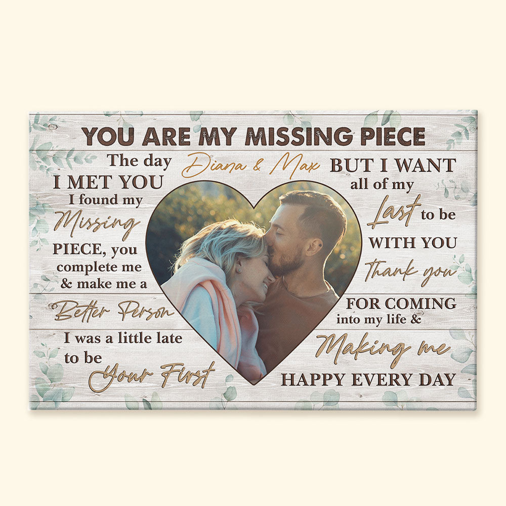 You Are My Missing Piece - Personalized Photo Poster/Wrapped Canvas