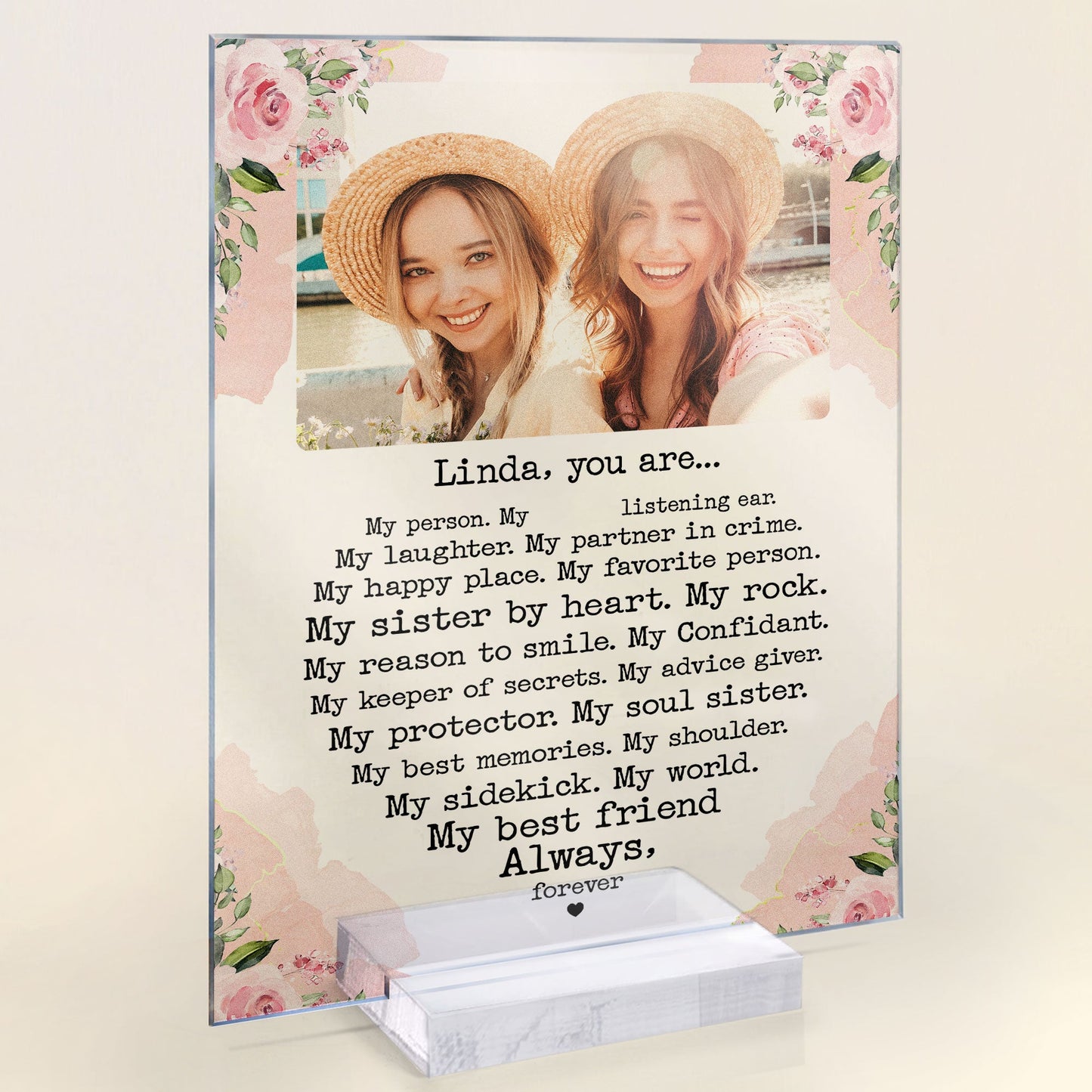 You Are My Person My Listening Ear - Personalized Acrylic Photo Plaque