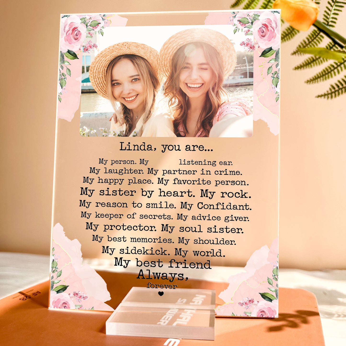 You Are My Person My Listening Ear - Personalized Acrylic Photo Plaque