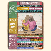 You Are My Person - Personalized Blanket - Christmas, New Year Gift For Sisters, Sistas, Besties, Soul Sisters