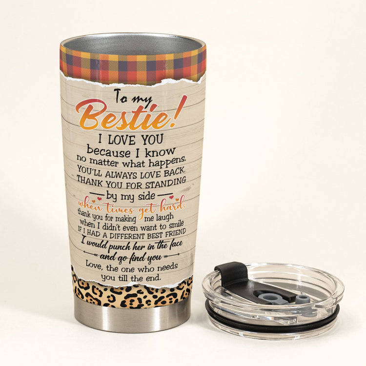 You Are My Person - Personalized Tumbler Cup - Fall Season Gift For Besties - Cartoon Autumn Friends
