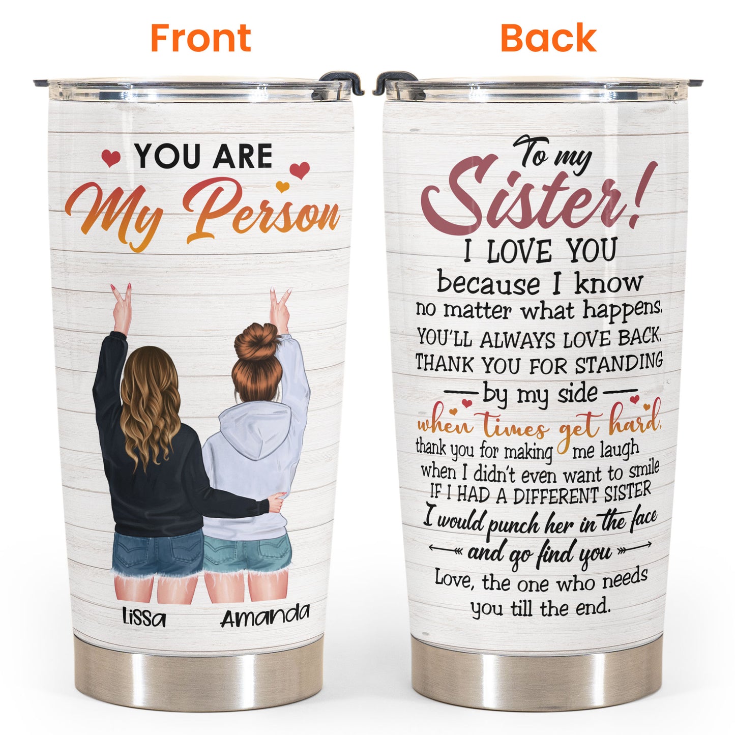 You Are My Person - Personalized Tumbler Cup - Gift For Besties - Friends Hoodie Standing