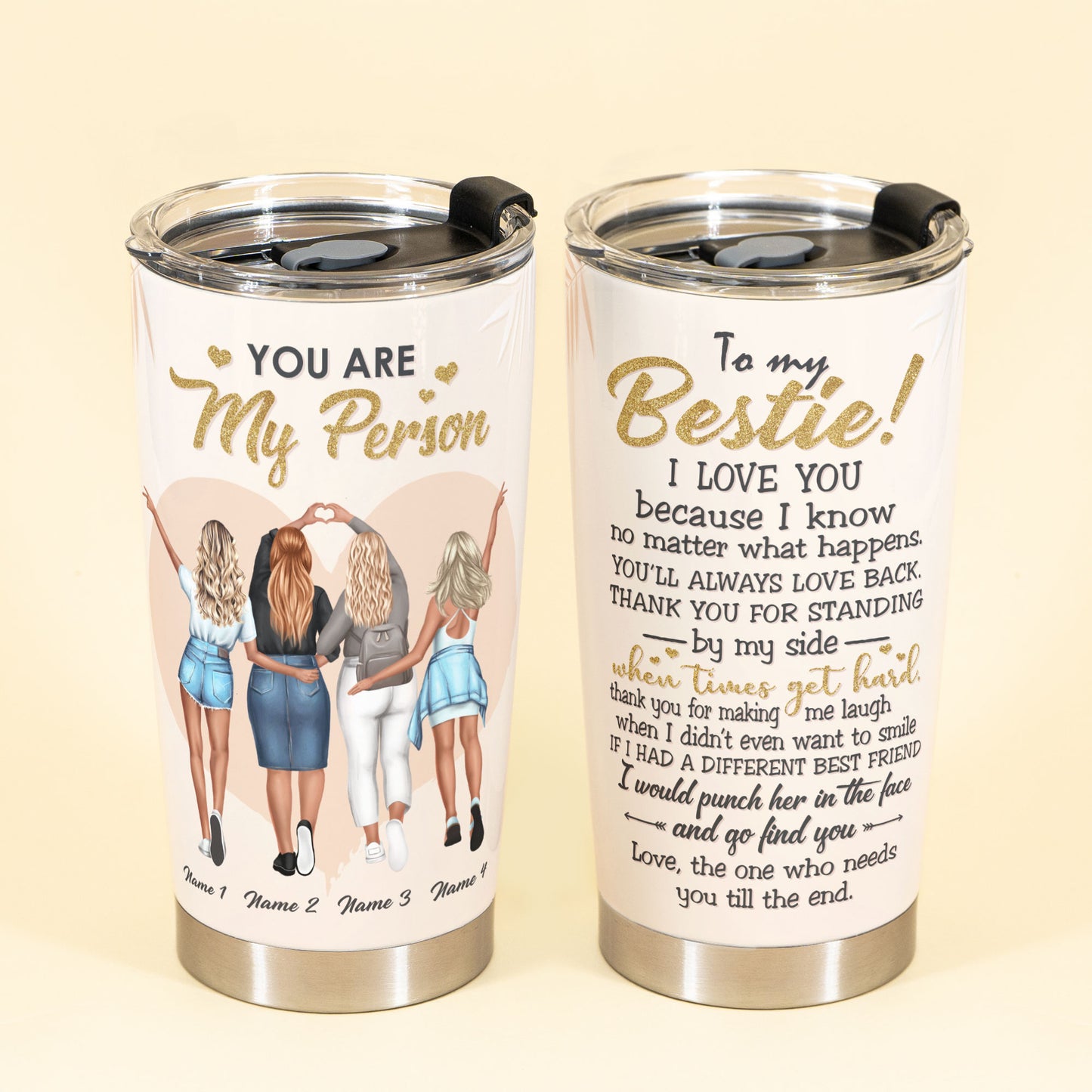 You Are My Person - Personalized Tumbler Cup - Gift For Friends - Friends Hangout Plus Size-Macorner