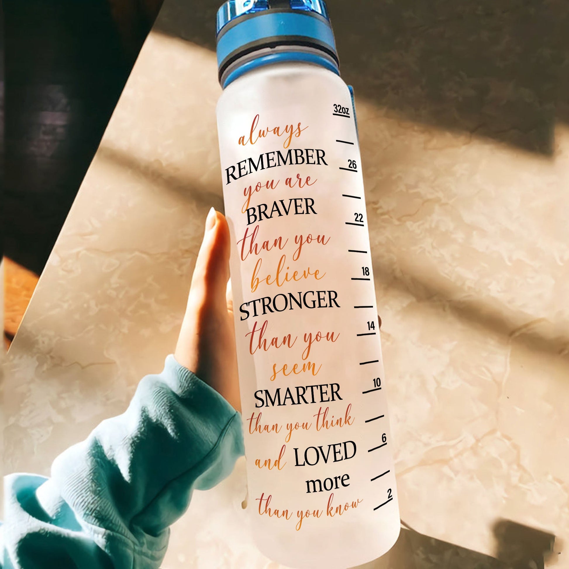 Smart Loved Brave Confident - Personalized Kids Water Bottle With Stra –  Macorner