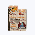 You Are My Queen/King Forever - Personalized Wood Candle Holder - Anniversary, Birthday Gift For Spouse, Husband, Wife, Lover, Boyfriend, Girlfriend