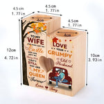 You Are My Queen/King Forever - Personalized Wood Candle Holder - Anniversary, Birthday Gift For Spouse, Husband, Wife, Lover, Boyfriend, Girlfriend