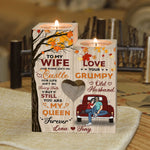 You Are My Queen/King Forever - Personalized Wood Candle Holder - Anniversary, Birthday Gift For Spouse, Husband, Wife, Lover, Boyfriend, Girlfriend