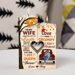You Are My Queen/King Forever - Personalized Wood Candle Holder - Anniversary, Birthday Gift For Spouse, Husband, Wife, Lover, Boyfriend, Girlfriend
