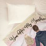 You Are My Sunshine - I Love You - Personalized Blanket - Birthday, Anniversary Gift For Couple, Husband, Wife, Lover