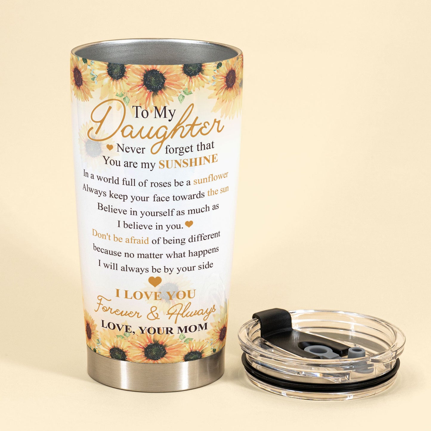 You Are My Sunshine - Personalized Tumbler Cup - Birthday Gift For For Daughter - From Mother