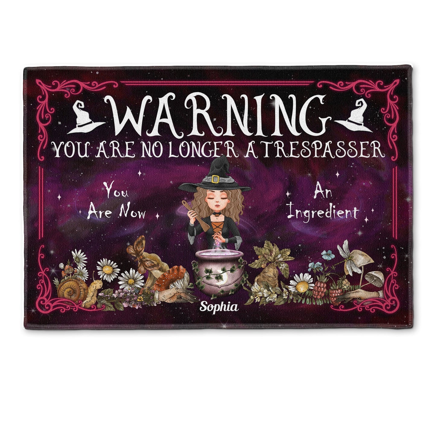 You Are No Longer A Trespasser - Personalized Doormat - Halloween Gift For Witches, Witch Craft - Grimoire