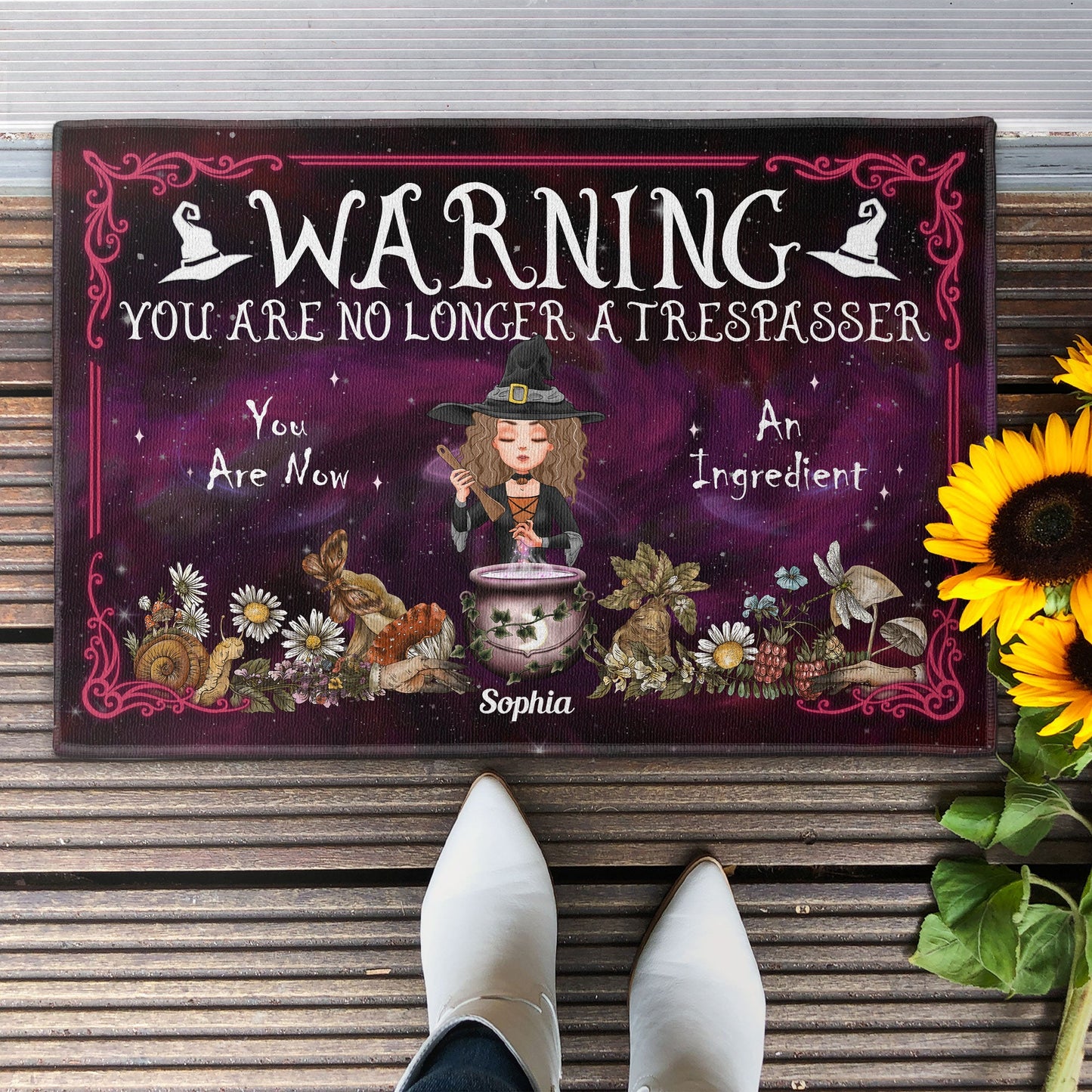 You Are No Longer A Trespasser - Personalized Doormat - Halloween Gift For Witches, Witch Craft - Grimoire