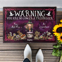 You Are No Longer A Trespasser - Personalized Doormat - Halloween Gift For Witches, Witch Craft - Grimoire