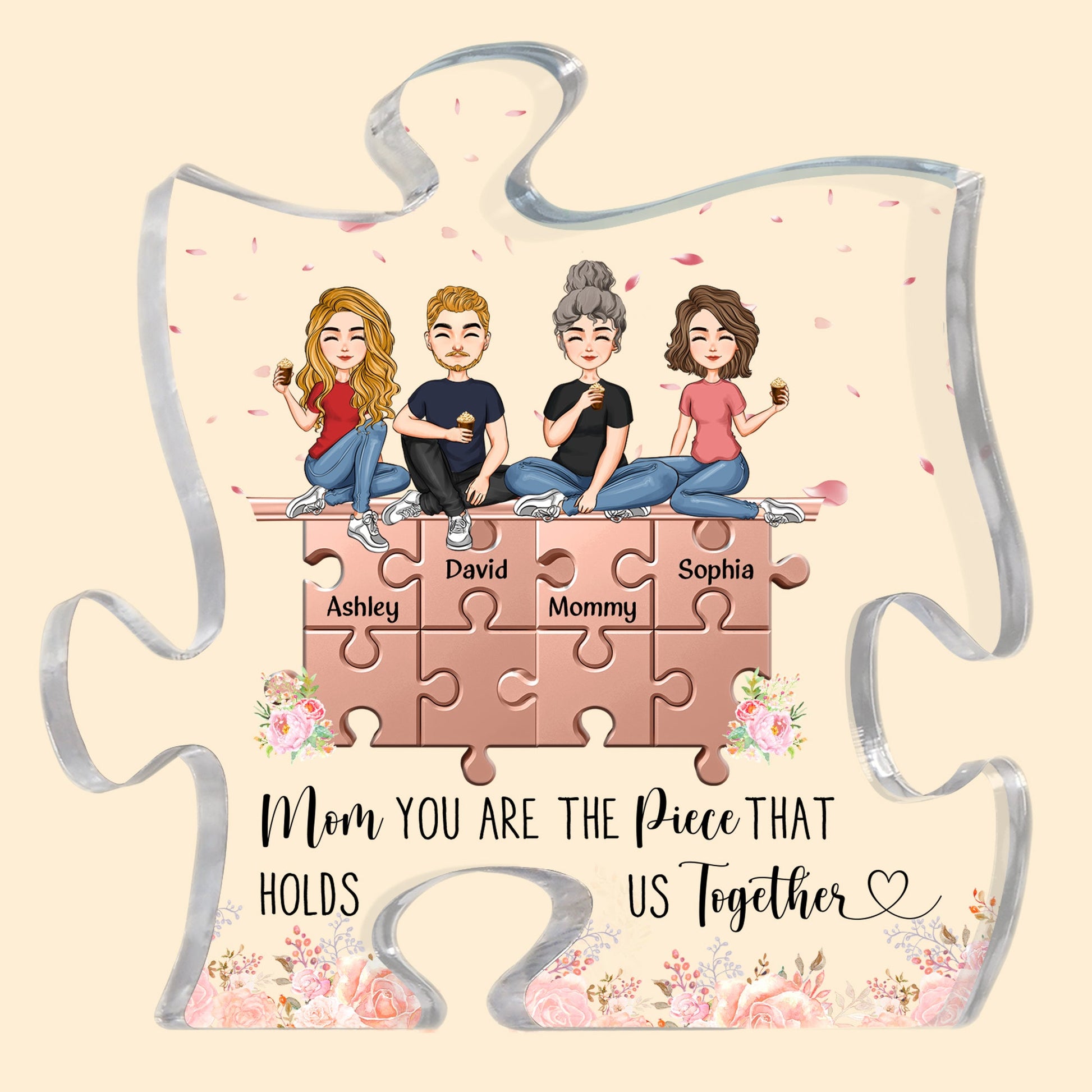 Mother's Day Puzzle Plaque You Are The Piece That Holds Us Together Custom  Puzzle Sign - Upfamilie Gifts Store