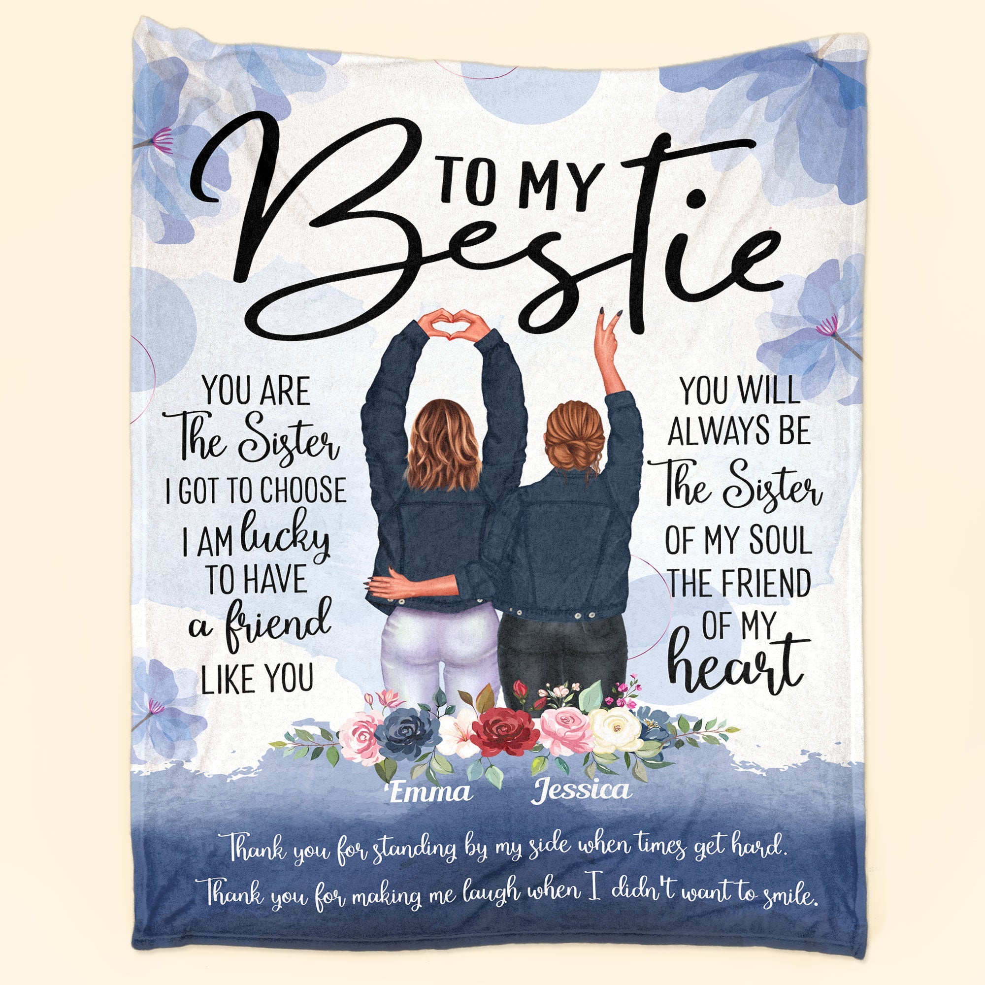 You Are The Sister I Got Choose - Personalized Friend Blanket