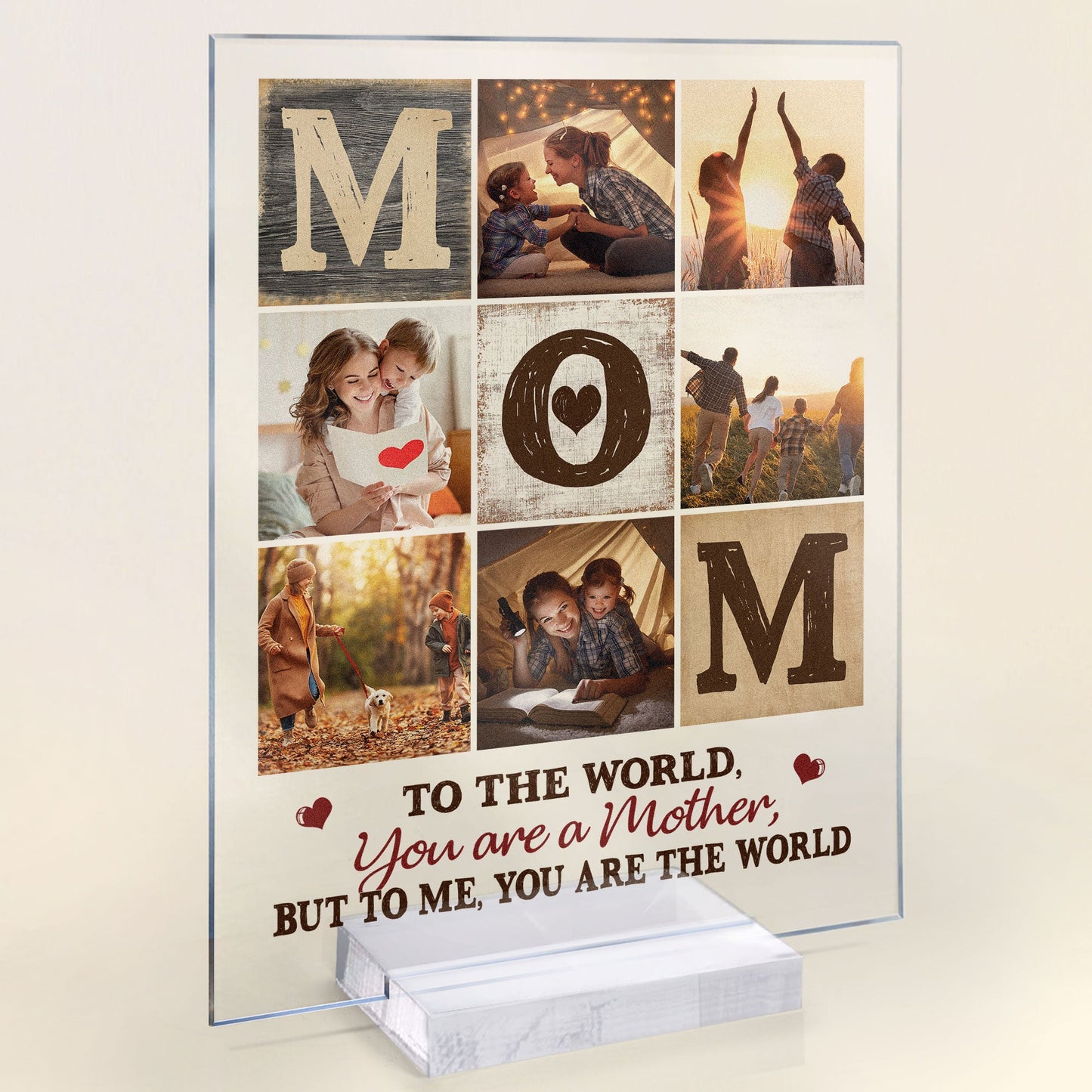 You Are The World To Me, Mom - Personalized Acrylic Photo Plaque